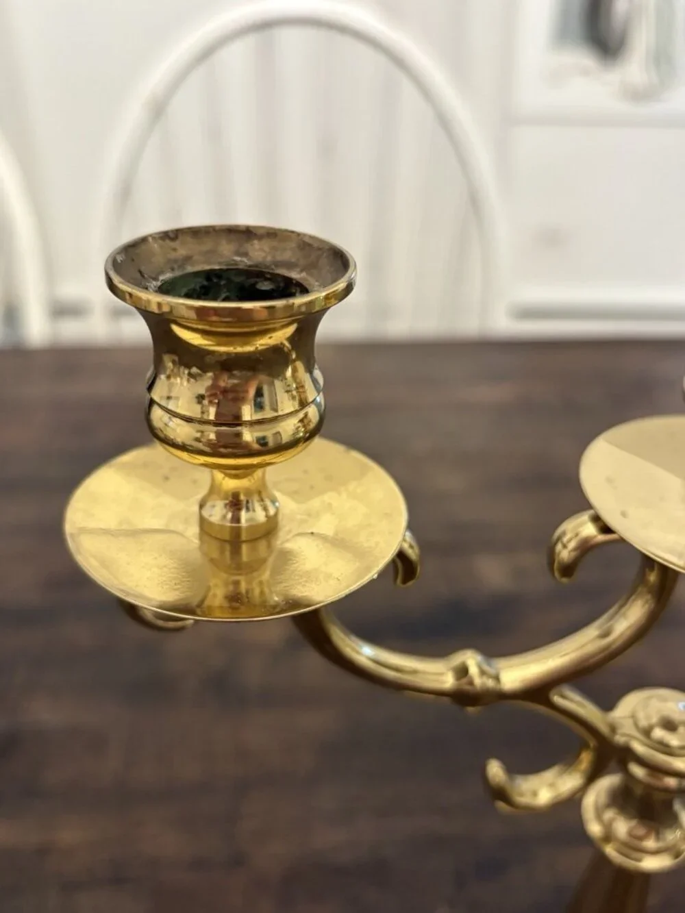 Vintage Baldwin Brass 3 Arm Candle Holder 11 Inch Candelabra
